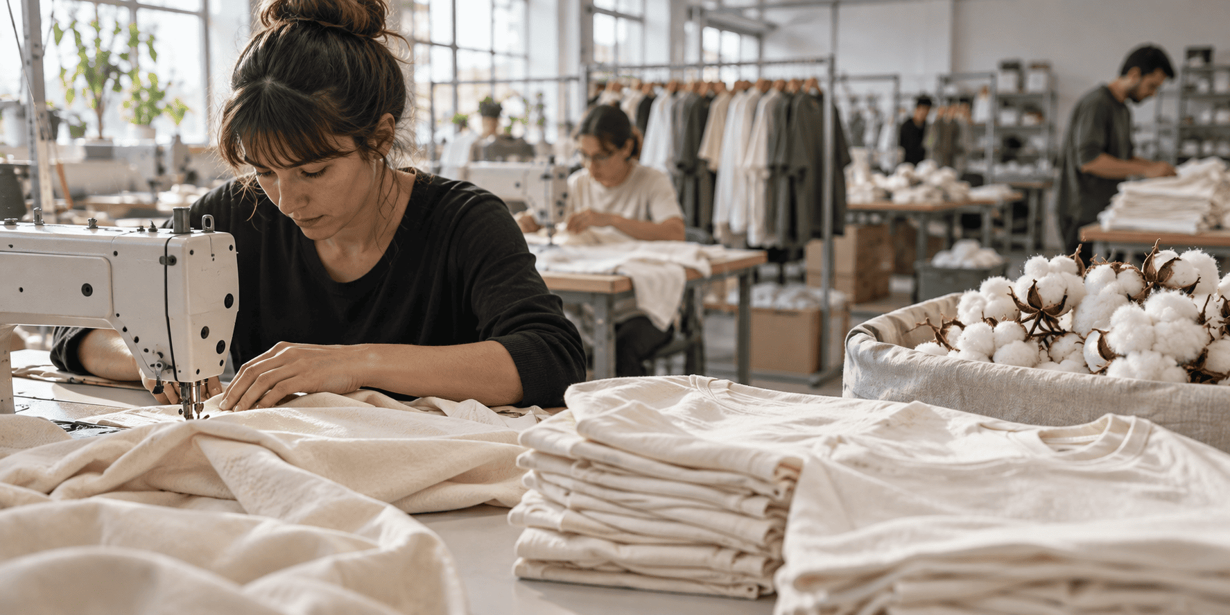 Confection de vêtements en coton bio